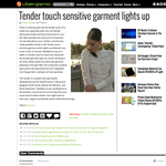 Tender Touch Sensitive Garment Lights Up