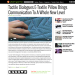 Tactile Dialogues E-Textile Pillow Brings Communication To A Whole New Level