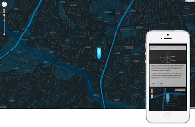 BB.Suit 0.1 used GPS to show its location on an interactive map that could be accessed through the project website